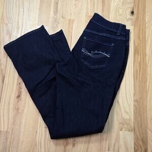 Riders by Lee Dark Indigo women's Y2K Mid rise Boot cut Jeans size 8M